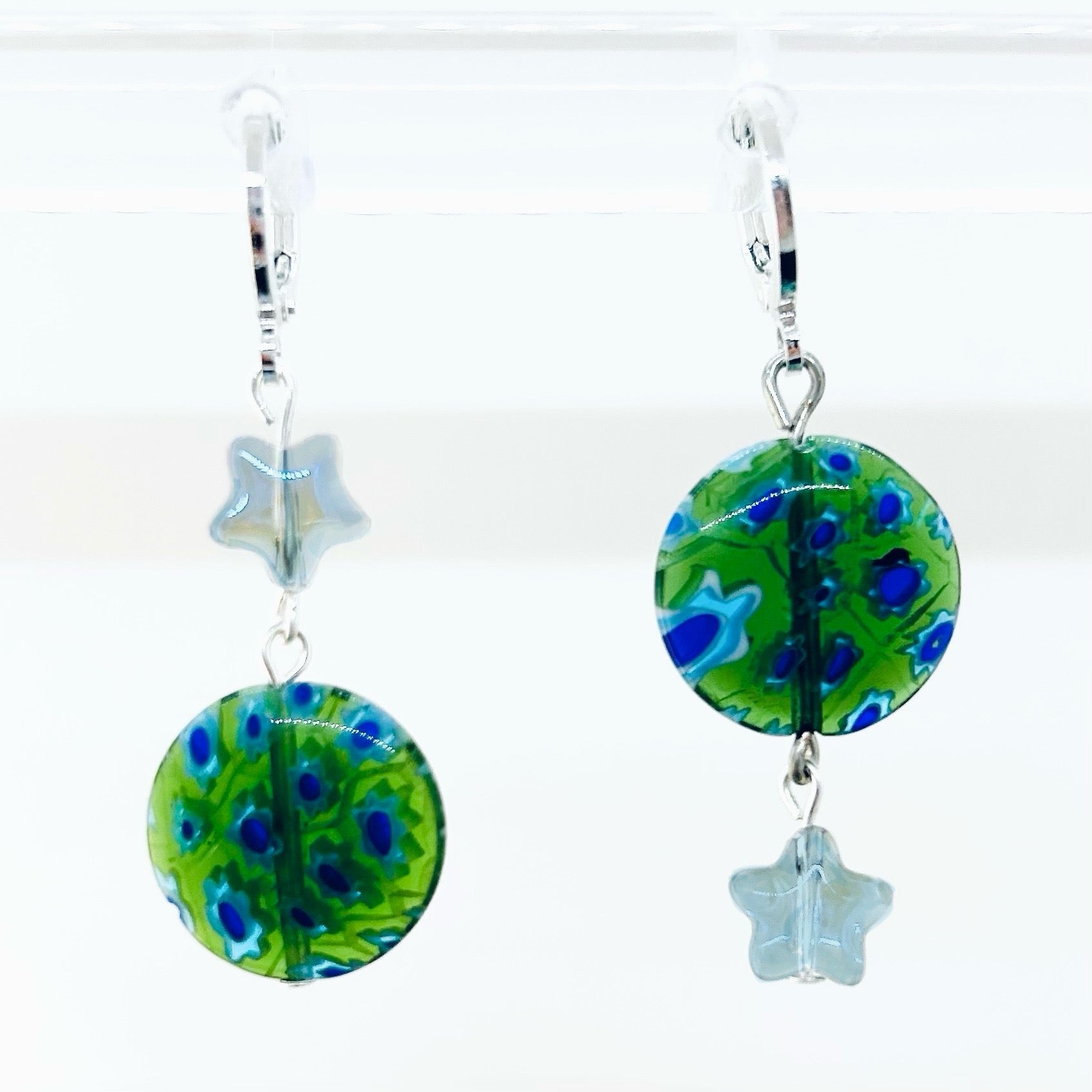 starburst earrings - silver
